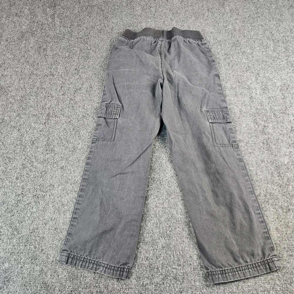 Jumping Beans‎ Boys Charcoal Gray Cotton Cargo Pants Elastic Waist Size M 5/6